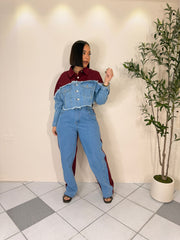 RAQUEL " BURGUNDY SET DOS PIEZAS