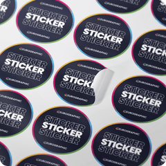 Stickers de 10x10 Centímetros Personalizados y Troquelados - Eurographic.cl