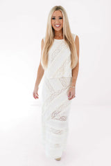 Boho Beachin' Crop Top - Cream