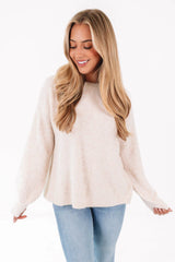 Take A Bow Sweater - Oatmeal