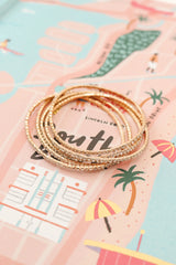 Watch Her Sparkle Bracelet Set - Gold