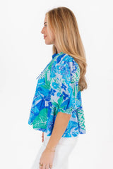 The Andie Tie Top - Blue
