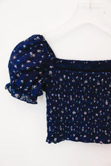 The Marlee Tween Top - Navy Floral