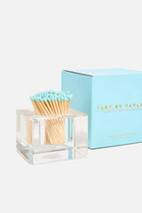 Acrylic Square Match Striker Set - Light Blue Matches