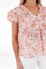 Once A Flirt Top - Blush