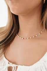The Colorful Pearl Necklace - Multi