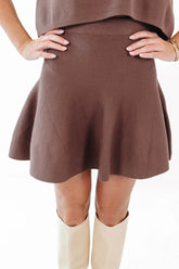Feeling My Best Skirt - Brown