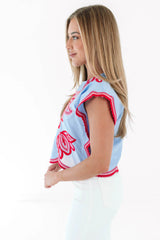 Look Twice Top - Blue