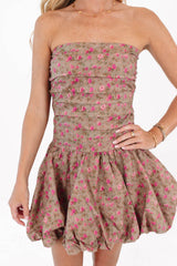 Already Over It Dress - Brown Floral