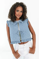 Long Story Short Vest - Denim