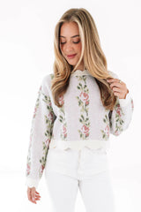 Looking Rosy Sweater - Cream