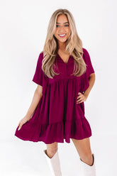 Get Dressed Up Dress - Plum