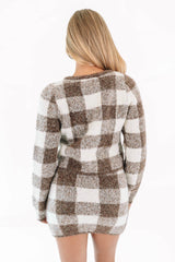 Happy Holidays Sweater - Brown