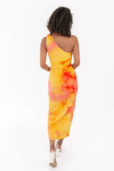 Sunset Visions Midi Dress - Orange