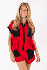 Light On Your Feet Shorts - Red/Black