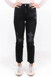 Keep the Momentum Jeans - Washed Black
