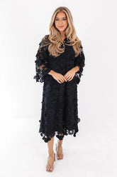 The Seraphina Midi Dress - Black