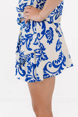 Lifeguard Duty Skirt - White/Blue