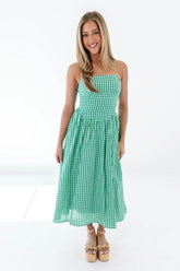 Luck's On Your Side Midi Dress - Green