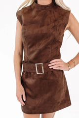 Disco Nights Dress - Brown