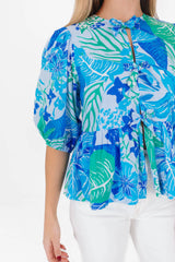 The Andie Tie Top - Blue