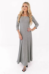 Grey Skies Midi Sweater Dress - Grey
