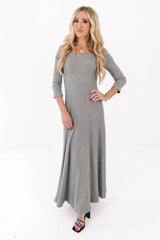 Grey Skies Midi Sweater Dress - Grey