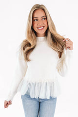 Just A Girl Sweater - Cream