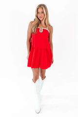 Cut To The Chase Dress - Red