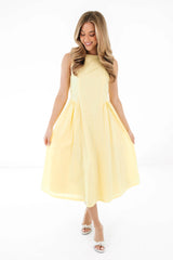 Sunshine Slay Midi Dress - Yellow