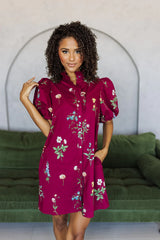 Dainty Days Dress - Burgundy