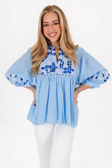 The Kasey Top - Blue