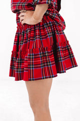 The Hollin Skort - Red Plaid