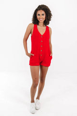 Summer Spirit Romper - Red