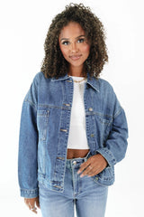 Time To Head Out Denim Jacket - Denim