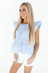 Pier Party Top - Blue Stripe