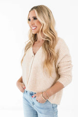 Keeping Cozy Cardigan - Cream