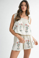 Hues Of Happy Shorts - Cream
