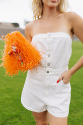 Running Wild Romper - White