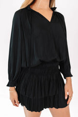 Clock Strikes Midnight Dress - Black