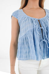 Flirty Expressions Top - Blue