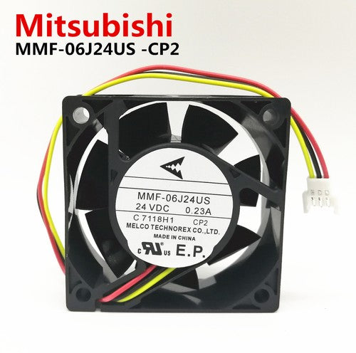 Mitsubishi MMF-06J24US -CP2 C7118H1 24VDC 0.23A 6CM 6025 3-pin cooling fan
