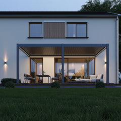 Elegance Plus - Wandmontage - mit Motor inkl LEDs 6 x 4 Meter Anthrazit / Verstärkte Steher