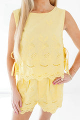 Ice Cold Lemonade Top - Yellow
