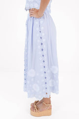 The Ember Midi Skirt - Periwinkle