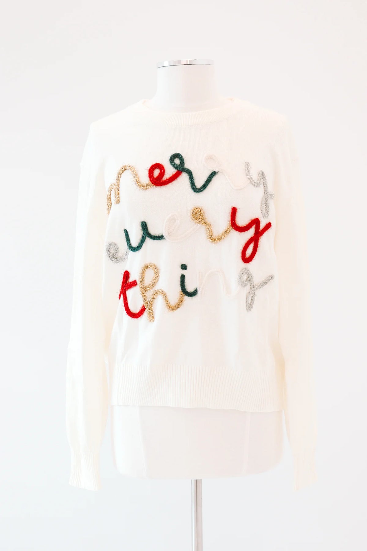 The Merry Everything Sweater - Cream