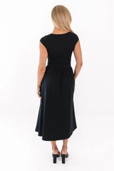 Basically Fall Midi Dress - Black