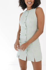 Flirty Side Dress - Green