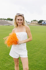 Running Wild Romper - White