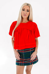 Joy To The World Top - Red
